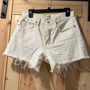 Agolde white Parker long shorts size 27